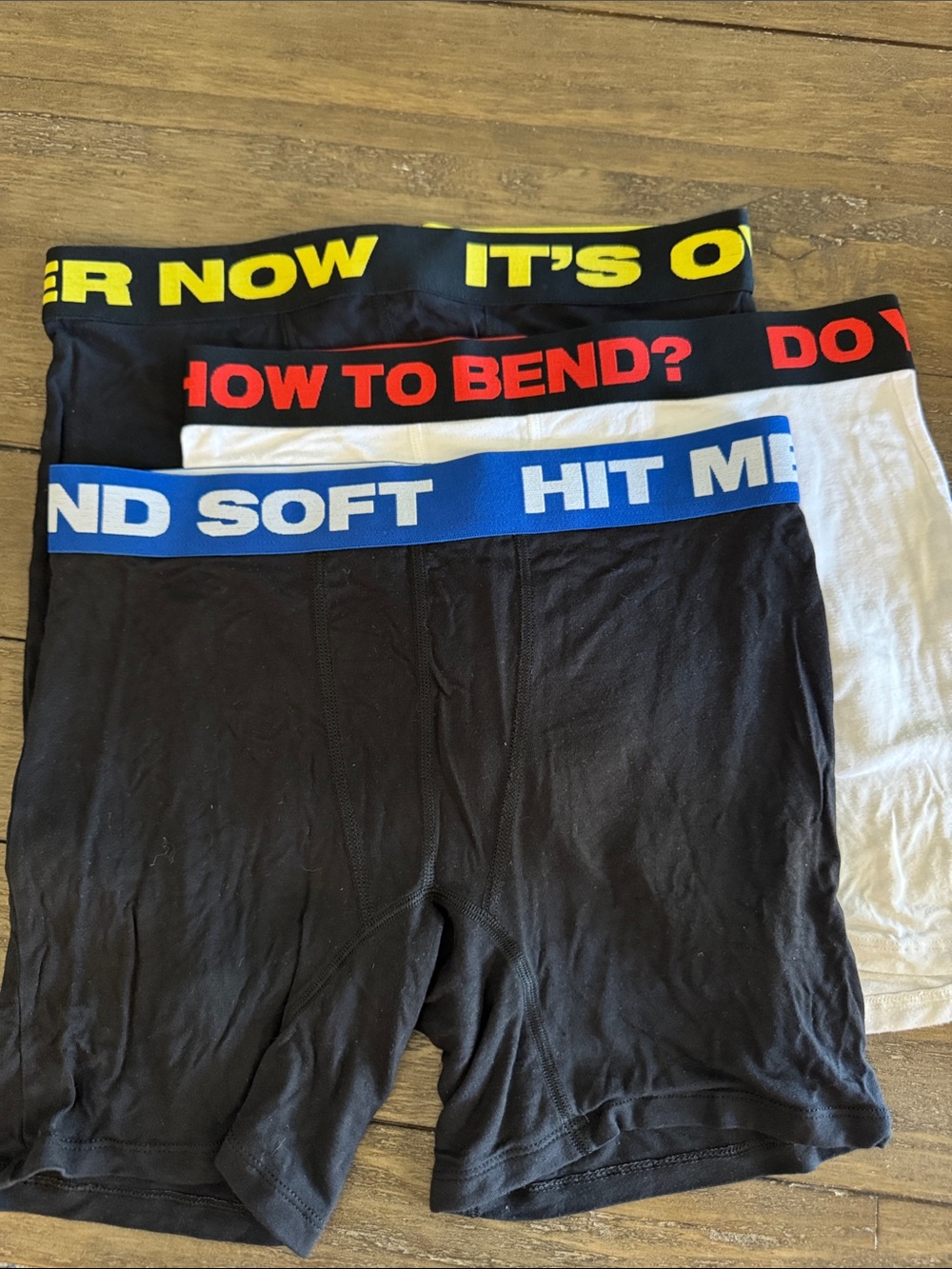 Billie Eilish Boxer Briefs Sleep Shorts Lyric Waistbands - Black & White